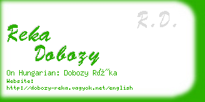 reka dobozy business card